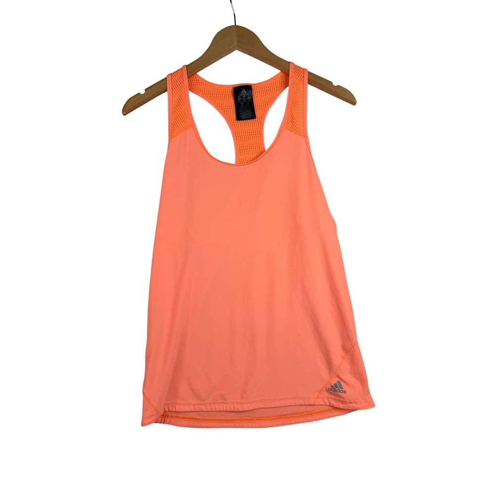 Adidas Women's Athletic Racerback Sleeveless Tank Top size Large Light Orange
